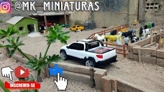 fui na fazenda com a minha Fiat estrada #fazenda #miniaturas #brinquedos #minis #agro