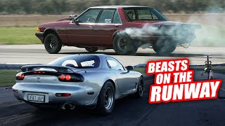 RWD Monsters Battle for Traction at Cootamundra Airport - 6cyl and 8cyl Classes at Drag Battle 2023