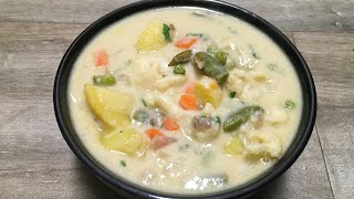 white kurma recipe | white vegetable kurma recipe | vegetable kurma for chapati | vellai kuruma