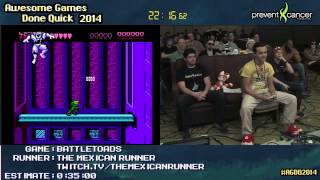 Battletoads NES :: SPEED RUN (0:32:45) Live by The Mexican Runner #AGDQ 2014