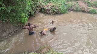 #africa #River bathing #villagelife