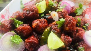 Easy Soya Manchurian recipe/ soya chunks Manchurian/sana’s kitchen...