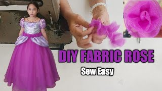 My DIY Fabric Rose (soft tulle) Sobrang dali lng gawin