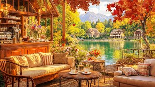 Relaxing Jazz Instrumental Music & Cozy Autumn Coffee Shop Ambience 🍂 Smooth Jazz Music for Studying