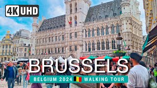 BRUSSELS Walking Tour 4K 🍟 BELGIUM 2024 🇧🇪 BRUXELLES Walk