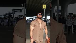 Muscle Man Shiv Thakare's Bomb Brown Dapper Look For His Airport Voyage! #shivthakare