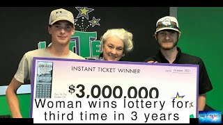 BREAKING NEWS! Woman wins lottery for third time in 3 years