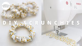 scrunchies diy + how to make scrunchies with a sewing machine (mini size)