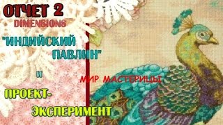 ОТЧЕТ 2. Dimensions "Индийский павлин" и новый ПРОЕКТ-ЭКСПЕРИМЕНТ/Вышивка крестиком.