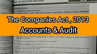 Companies Act 2013 - Accounts and Audit for dec 2020 exam revision