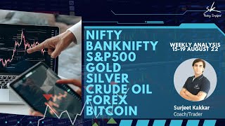 15-19 August Analysis For NIFTY | BANKNIFTY | S&P500 | GOLD | SILVER | CRUDE OIL | FOREX | BITCOIN