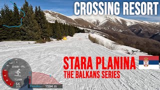 [4K] Skiing Stara Planina, Crossing Resort - Rudine to Konjarnik, Serbia, GoPro HERO11