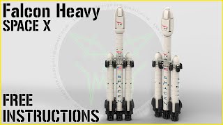 LEGO TUTORIAL |SPACE X| Falcon Heavy - 1/300 Scale