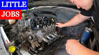 Squarebody K10 Swap Project, Part 5 Radiator, Headers, Battery, Etc.