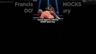 Francis Ngannou almost KO Tyson Fury! But Fury wins. #boxing #ufc #fight #shorts #jakepaul #short