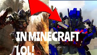 I PLAY FOR OPTIMUS PRIME IN MINECRAFT 😱😱!!!