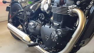 2022 Triumph Bobber OEM Exhaust Sound (Stationary)