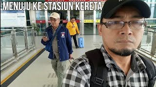 Perjalanan dari Bandara Kulon Progo menuju Stasiun kereta Bandara.