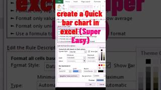 Create a Quick Colorful  Bar Chart in Excel😎😎😎 #viral  #shorts  #excel  #tips  #exceltech  #trending