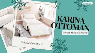 Stunning DIY Gifts for the Holiday Season: Naomi Home | Karina Sleeper Convertible Ottoman