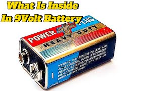 What Is Inside Into 9 Volt Battery | Science Experiment