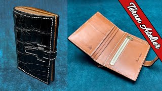 Making a Crocodile Leather Zipper Wallet (Free PDF Pattern)