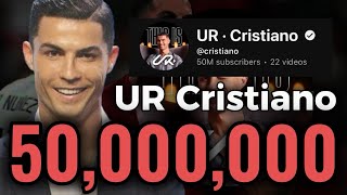 UR Cristiano Hits 50 Million Subscribers! │ Moment