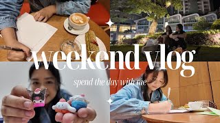 WEEKEND VLOG: sanrio blind box unboxing, cafe kitsune, writing a letter to myself, couch club cafe