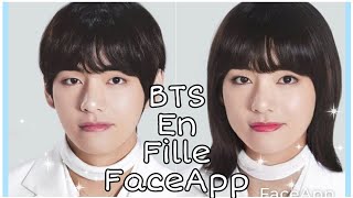 BTS en fille [ Face App]