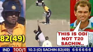 India Vs New Zealand 1994,21 year old SACHIN Blast 82 RUNS in 49 BALLS Nail Biting Batting by SACHIN