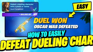 How to EASILY Defeat a DUELING Character with a Pistol or melee weapon - Fortnite X Pirates Quest