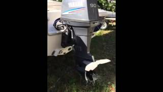 Flushing a Yamaha boat engine 90 hp