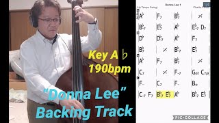 “Donna Lee" Real Bass Backing Track with iRealPro【Key A♭ Tempo 190 Jazz Up-Tempo Swing】