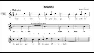 Barcarolle #34||The Yamaha Advantage for Recorder OST 34