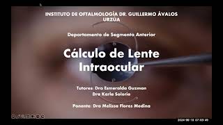 Cálculo de Lente Intraocular (Segmento Anterior)