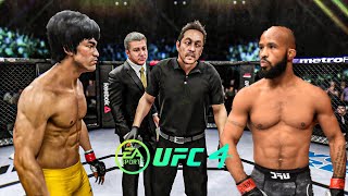 Bruce Lee vs Demetrious Johnson - EA Sports UFC 4 - Bruce Lee Fight Club 🔥🐲