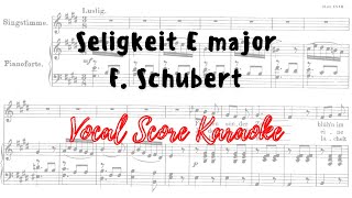 Seligkeit E major Vocal score Karaoke Schubert