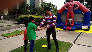 Pogo Stick and Juggling Fun at the JW Marriot in Bangalore.