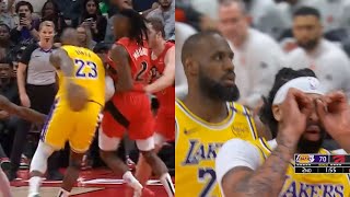 LeBron James had everyone hyped with filthy dimes to Anthony Davis vs Raptors