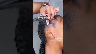 How my hair was braided with frontier #howto #hairstyles #haircare #shorts #tiktok #salon #hair