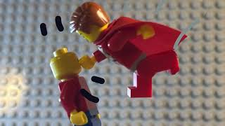 Lego Captain Guy beats up lego man