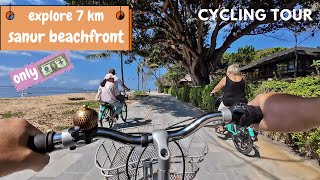 [ENG SUBS] What it feels like to ride a bike in Sanur Bali ? Cycling Tour Beachfront Path at Sanur