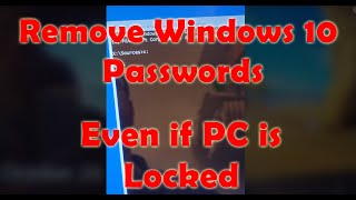 How to Remove Windows 10 password