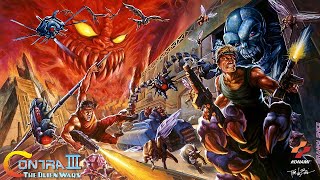 Contra III: The Alien Wars SNES (Partie FINALE) Run complète du jeu legit en normal + Fin