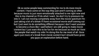 Why I'm Not Making Movie Videos