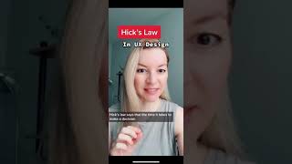 Hick's law in user experience design #uxdesign Hicks UX law #shorts