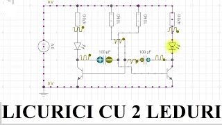 LICURICI CIRCUIT BASCULANT ASTABIL CU TRANZISTOARE BC 337 SI LED URI * ELECTRONICA PENTRU INCEPATORI