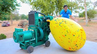 Monster Balloon VS Diesel Engine   क्या ये इंजन बड़े गुब्बारे को फाड़ देगा ?