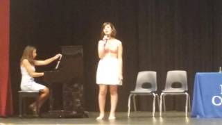 Elizabeth Hughes, 14, sings "When We Were Young"