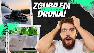 Funkcja "Znajdź drona" w aplikacji DJI Fly - szukanie po współrzędnych GPS.